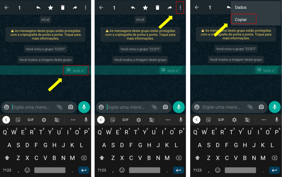 Como copiar e colar no WhatsApp pelo Android e iPhone? - CCSTI