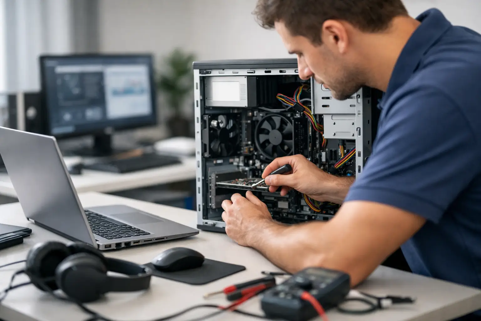 O que é manutenção e suporte técnico de computadores
