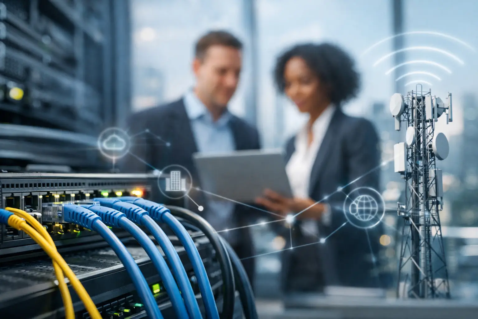 Serviços de rede e conectividade corporativa